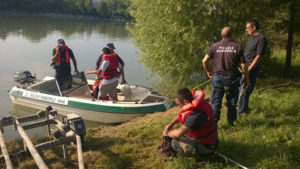 Polizia Municipale di Torino in azione sul fiume Po