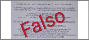 Torino, falsi volantini del Ministero dell’Interno